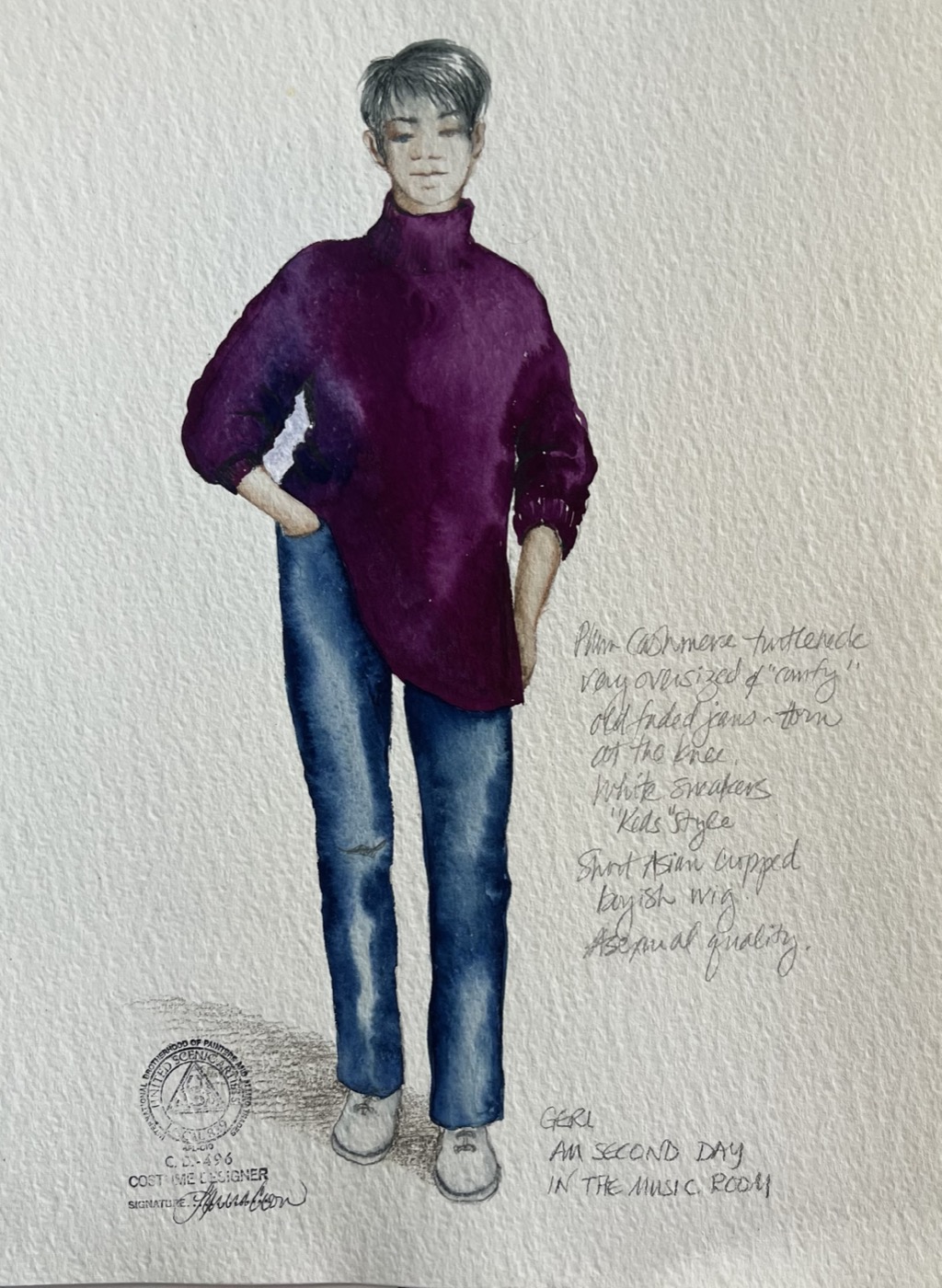 Costume rendering, Redwood Curtain