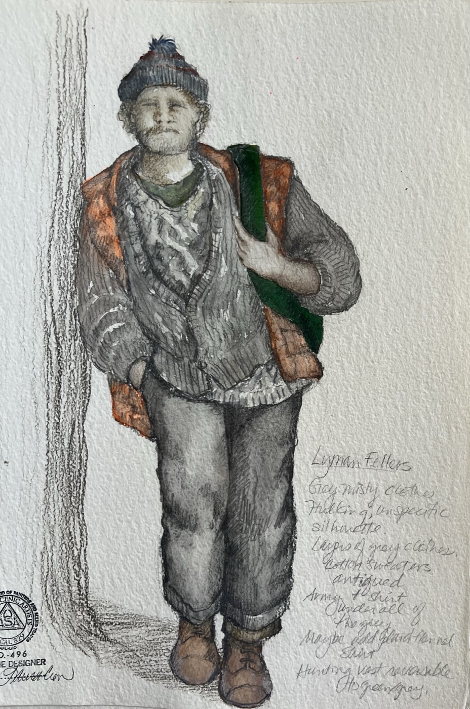 Costume rendering, Redwood Curtain
