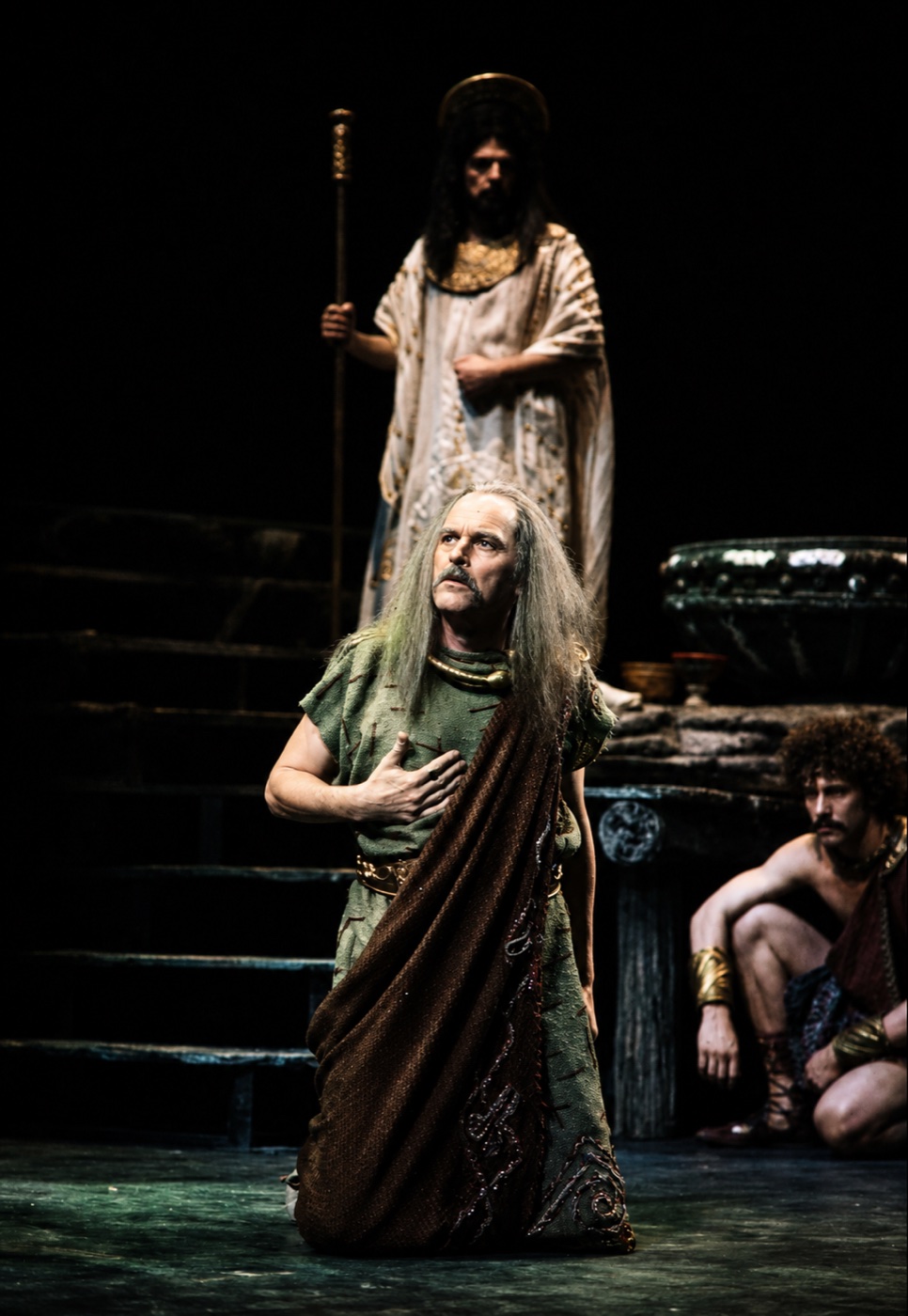 John of Gaunt, production photo, Richard II, costumes by Laura Crow