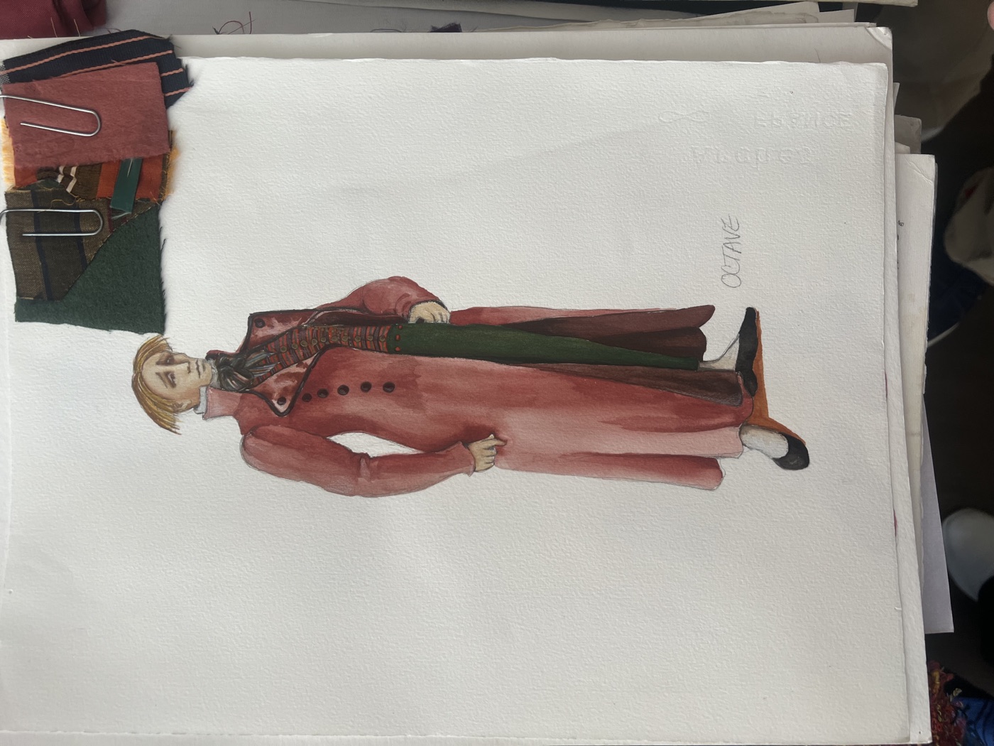 Octave, costume rendering for Scapin