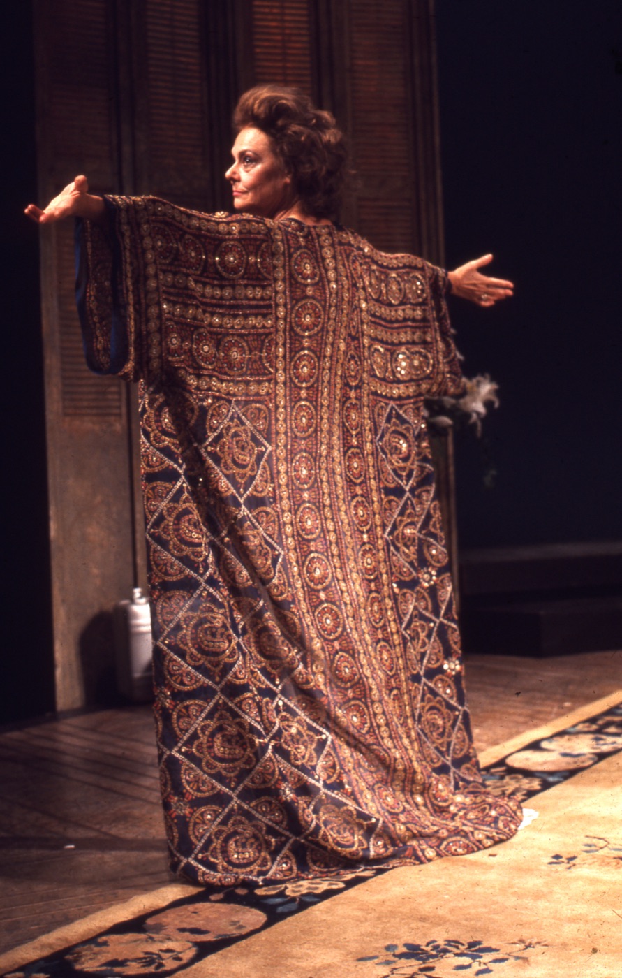 Irene Worth in beaded robe costume design, Sweet Bird of Youth