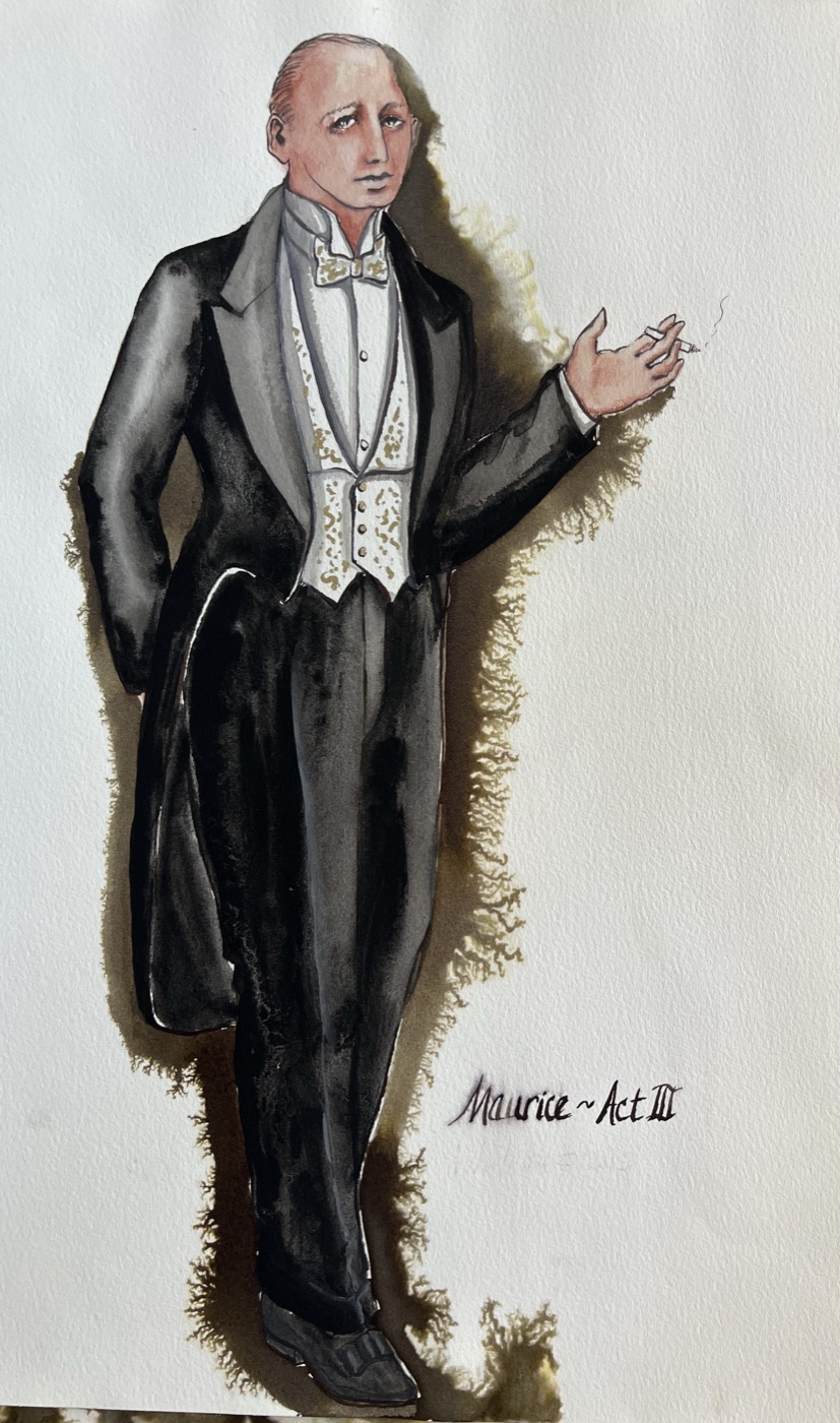 Maurice, Act III, costume design for The Game of Love and Chance