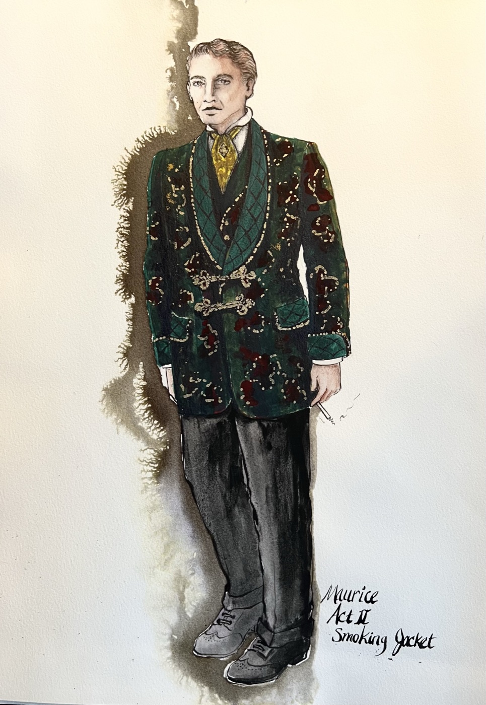 Maurice, Act II smoking jacket, costume design for The Game of Love and Chance