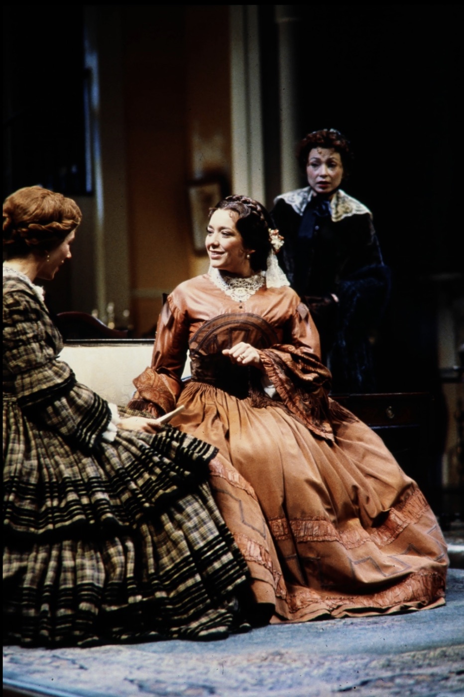 Catherine with a friend and maid, costume design, The Heiress