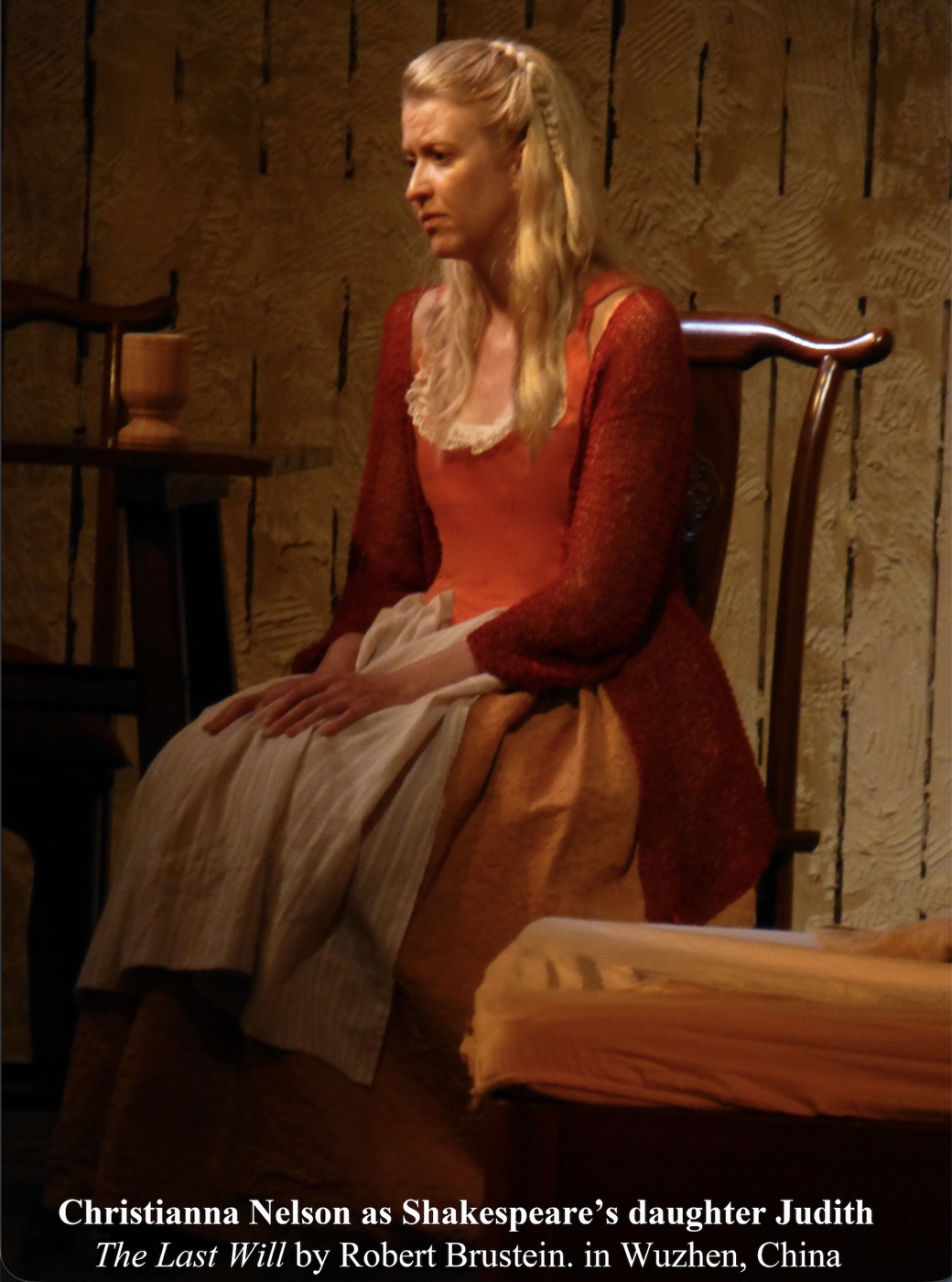 Judith waiting, costume design, The Last Will