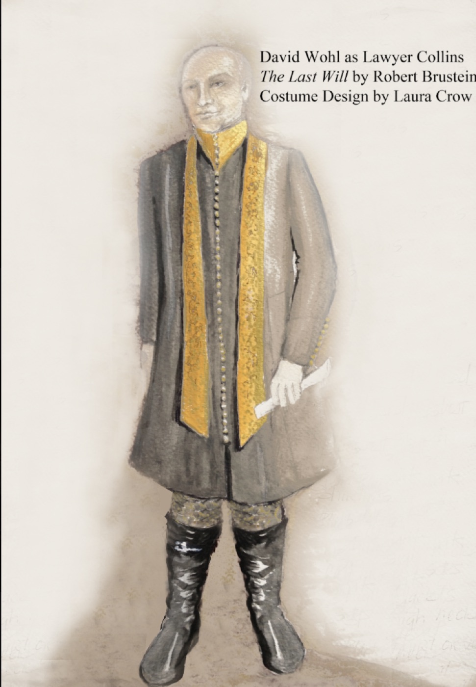 Lawyer Collins, costume design, The Last Will