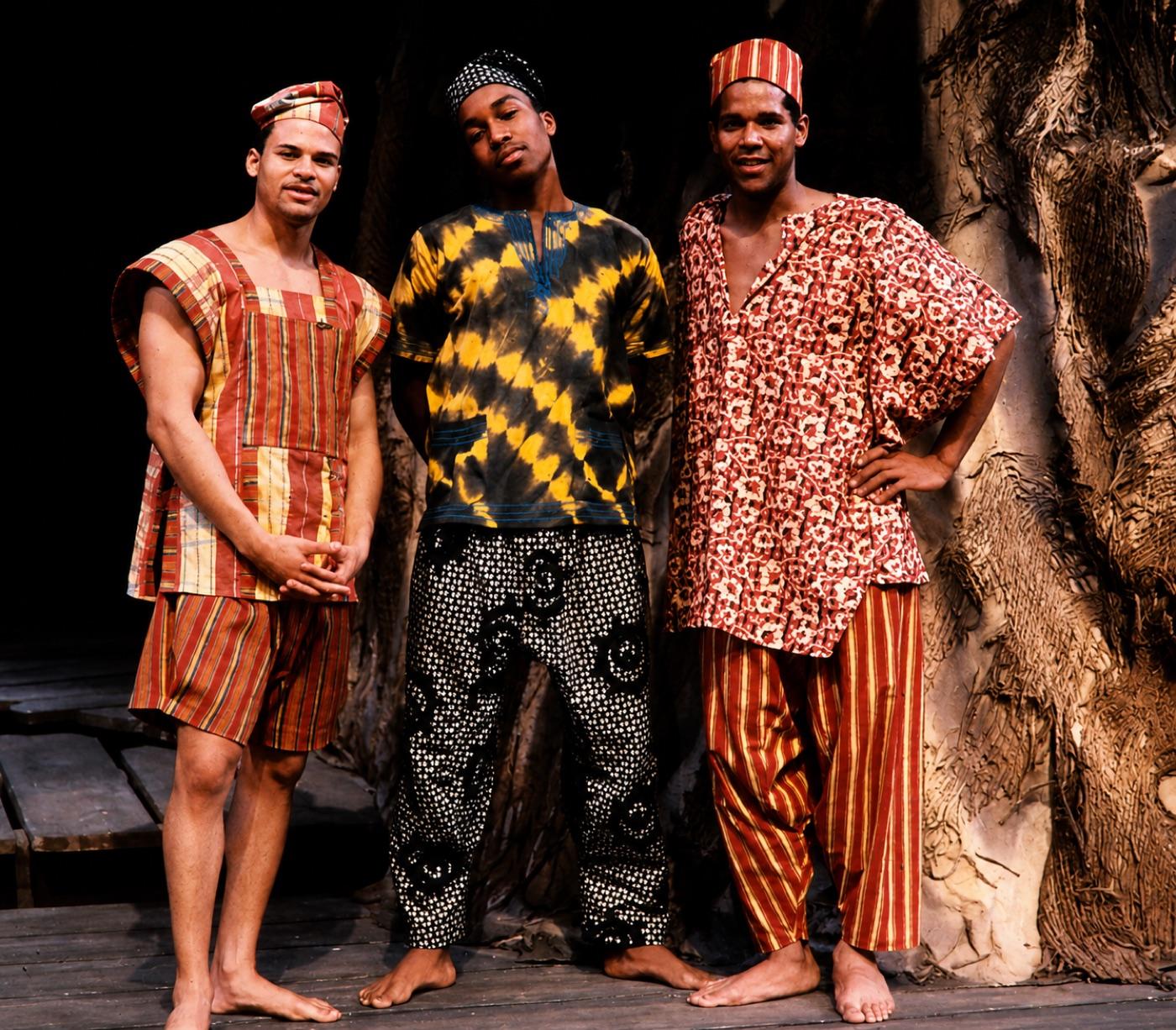 Village men, costume design, The Lion and the Jewel