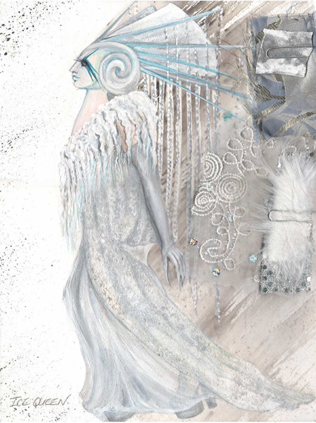 The Ice Queen, costume sketch, The Lion, the Witch and the Wardrobe