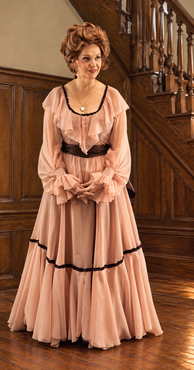 Regina in her Act One morning dress, The Little Foxes, Academy Festival Theatre, costumes by Laura Crow