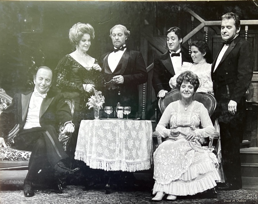 Company photo, The Little Foxes, Academy Festival Theatre, with Rip Torn and Geraldine Page