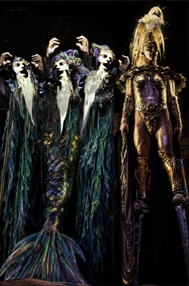 Athena and Poseidon, The Trojan Women, costumes by Laura Crow