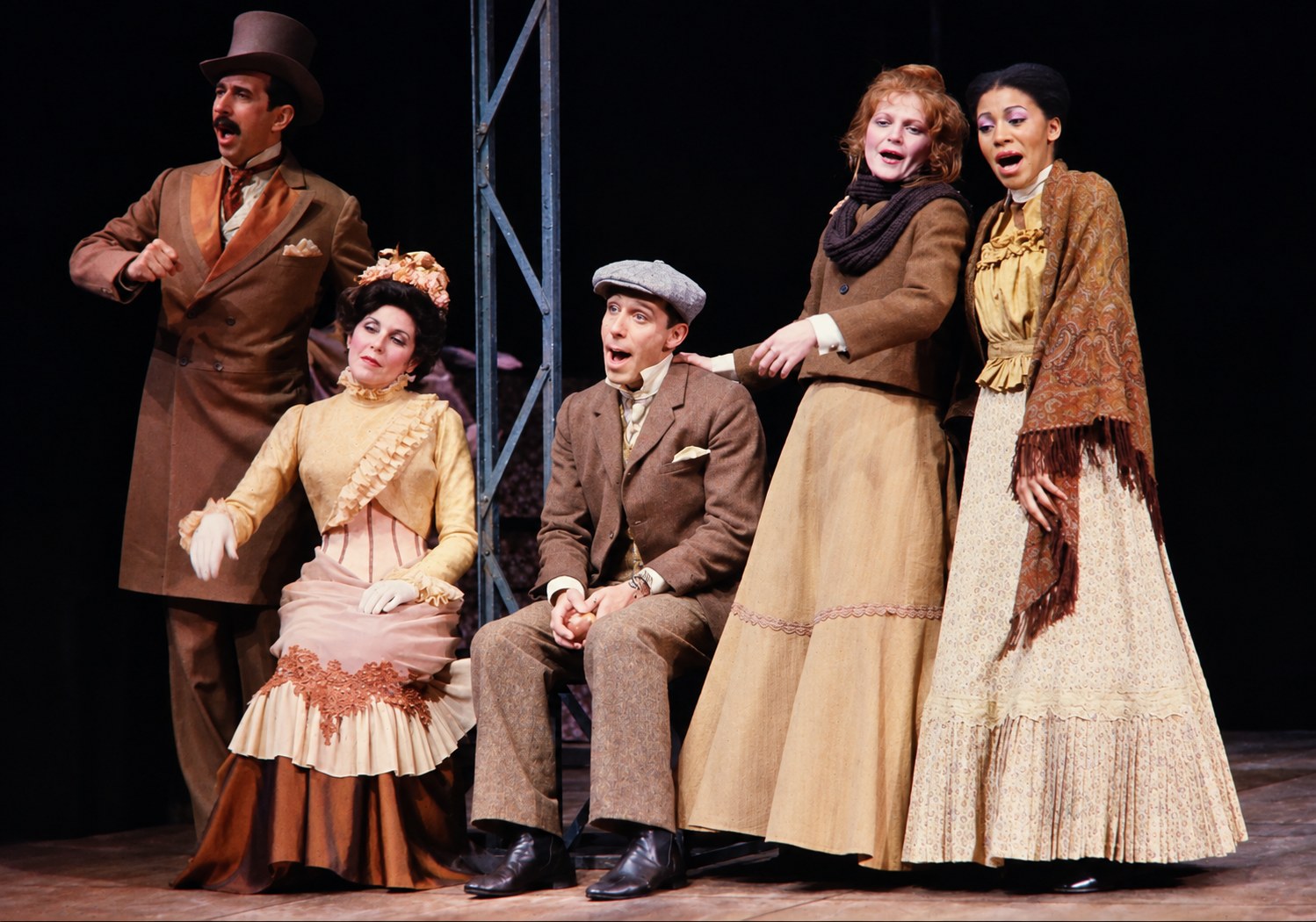Company portrait in period costumes, Tintypes, Seattle Repertory Theatre, costumes by Laura Crow