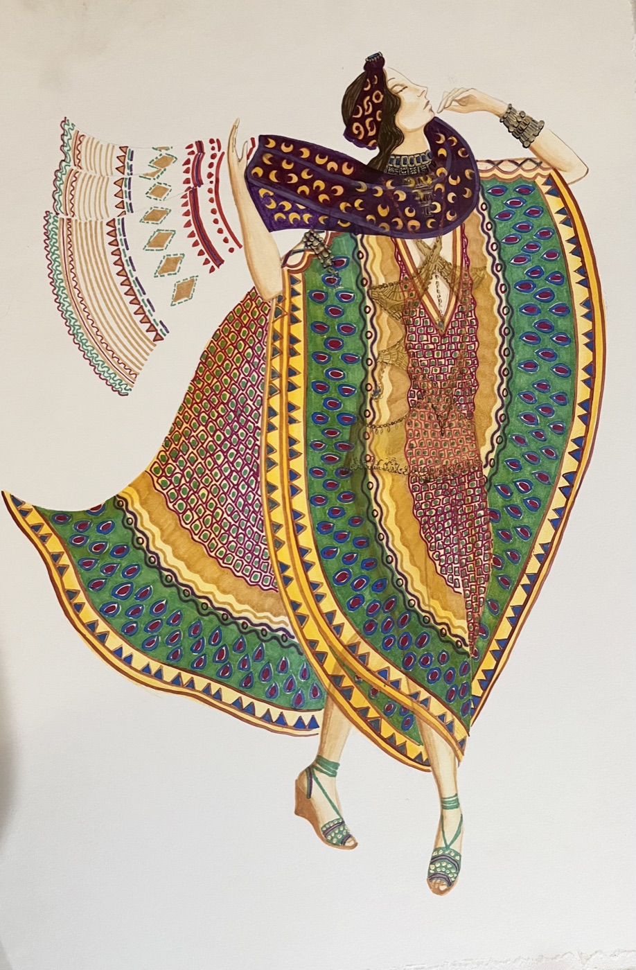 Jean Marsh in a kaftan, costume design, Too True to be Good
