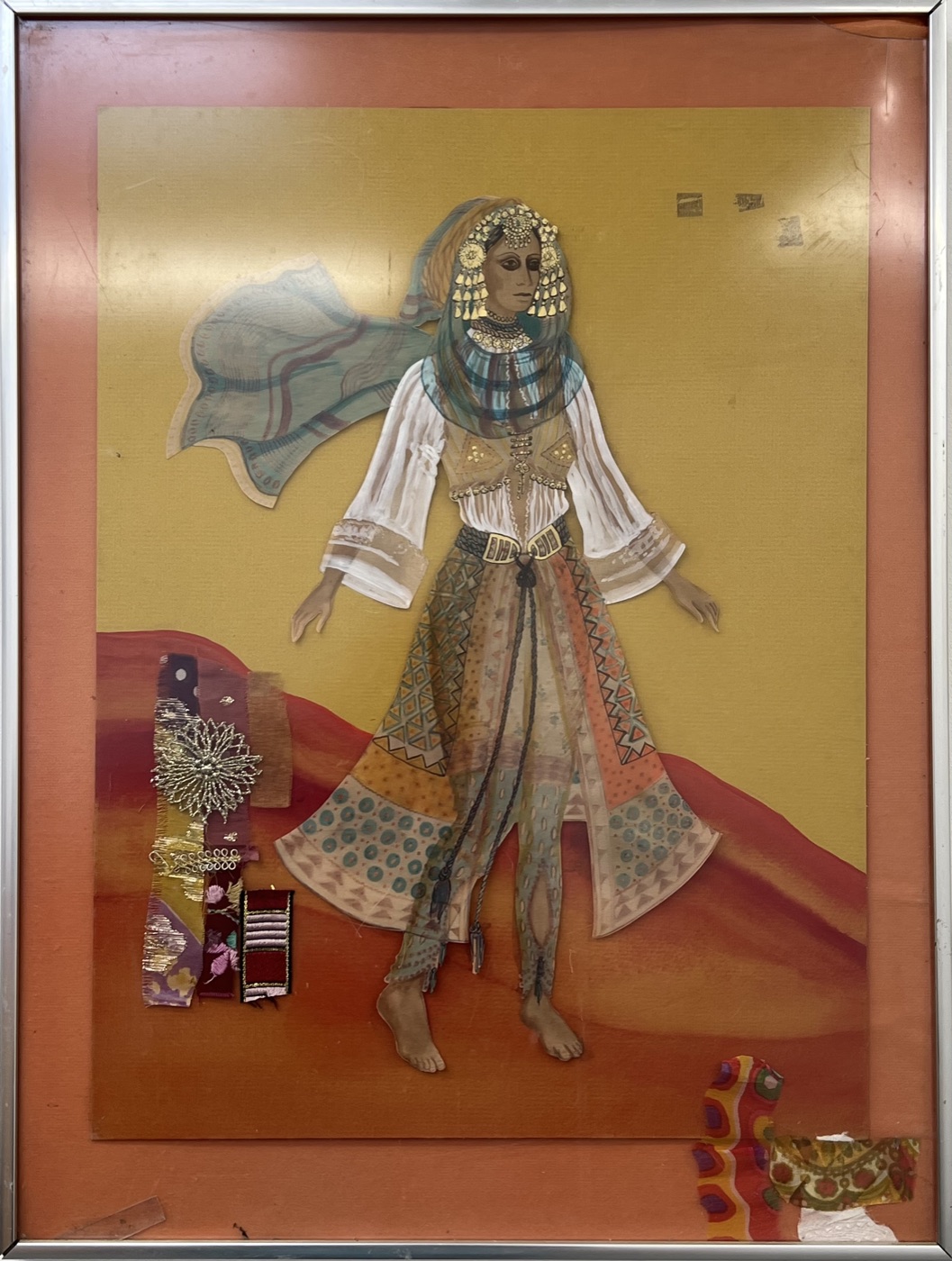 Katherine Houghton as Miss Mopley, second costume design, Too True to be Good