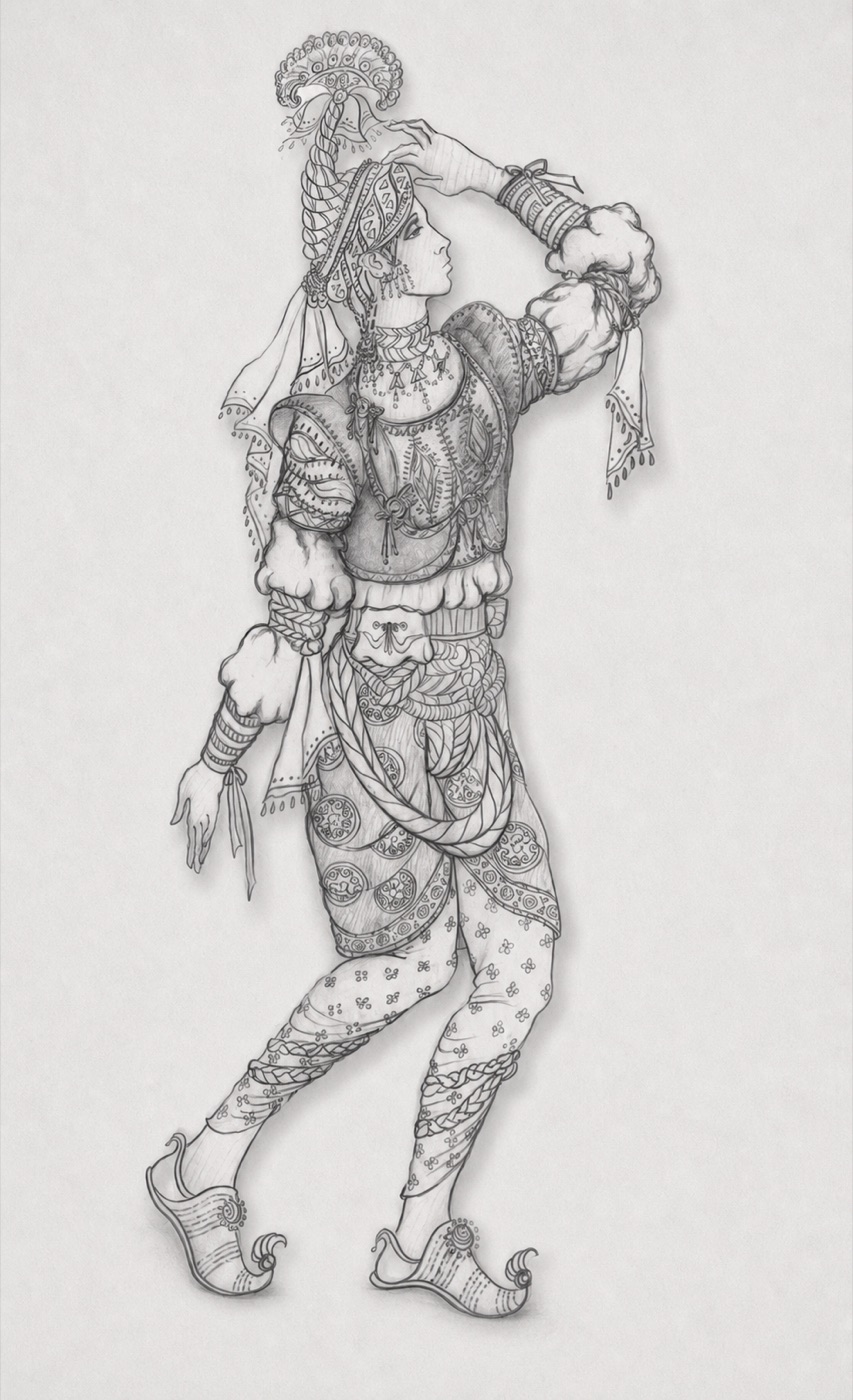 Feste the Clown, costume design, Twelfth Night
