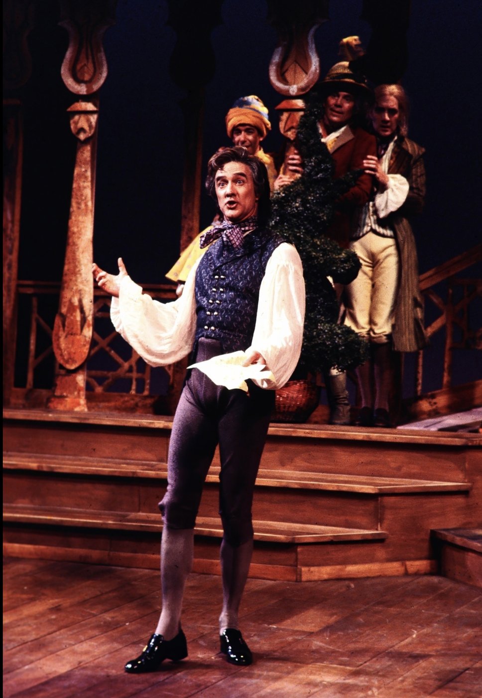 Malvolio, production photo, Twelfth Night, Academy Festival Theatre, costumes by Laura Crow