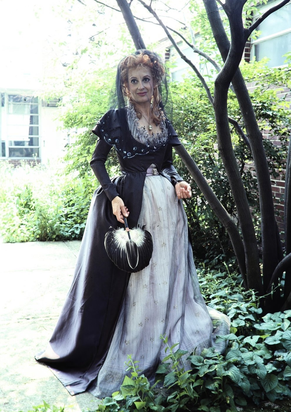 Olivia in mourning, production photo, Twelfth Night, Academy Festival Theatre, costumes by Laura Crow