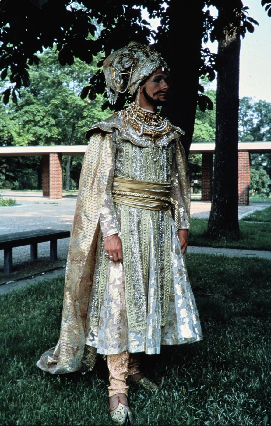 Duke Orsino's wedding attire, production photo, Twelfth Night, Academy Festival Theatre, costumes by Laura Crow