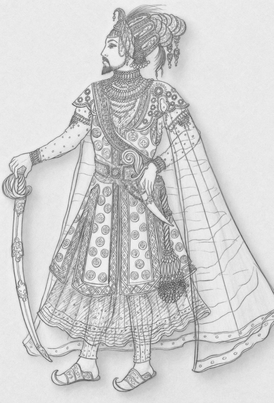 Duke Orsino's wedding attire, costume design for Twelfth Night