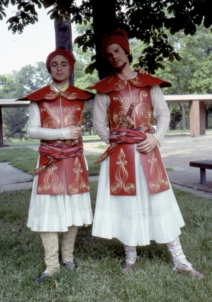 Palace guards, production photo, Twelfth Night, Academy Festival Theatre, costumes by Laura Crow